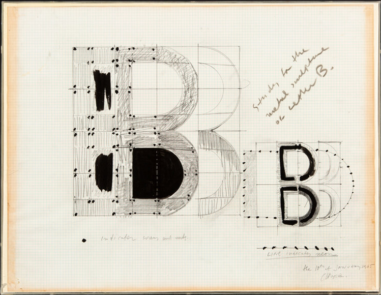 Study for the Metal Sculpture of the Letter B