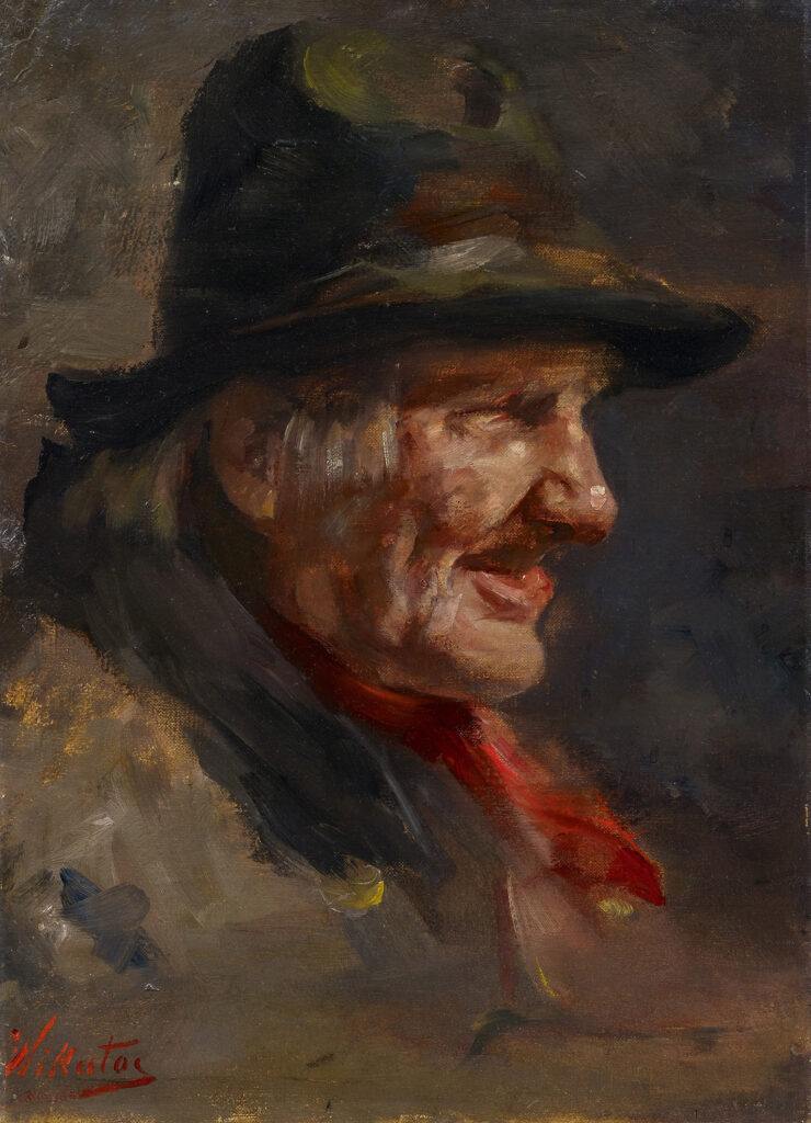 Portrait of a Man with Hat and Red Kerchief